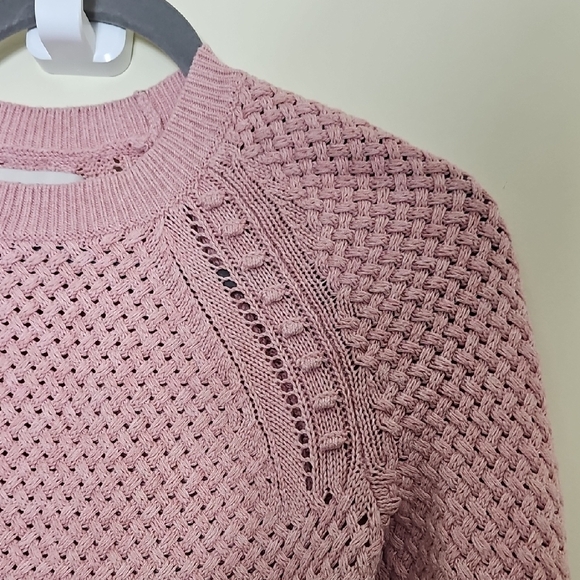 LOFT Soft Pink Textured Sweater - Picture 3 of 9